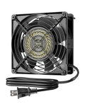 DEWENWILS 120V AC Fan, Waterproof Exhaust Fan 120mm, 18W 2850RPM 90CFM, DIY Cooling Fan for Refrigerator, Computer Case, Compressor Engine, Generator, UL Listed