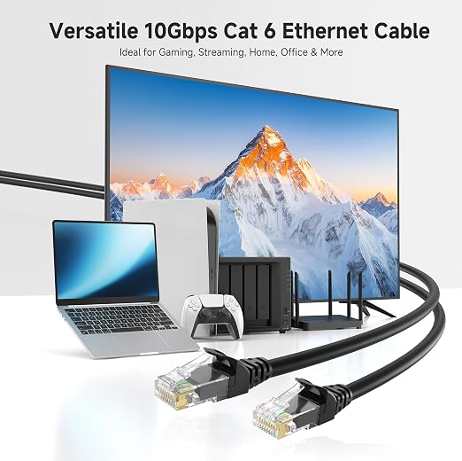 Cable Matters 10Gbps 10-Pack Snagless Short Cat 6 Ethernet Cable - 4ft - Image 2