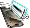 ESR 3 Pack for iPhone 15 Pro Screen Protector, [9H Hardness] [Military Grade Shatterproof] Full Coverage Tempered Glass Film with Flawless Fit Tray, HD Clear, Scratch Resistant