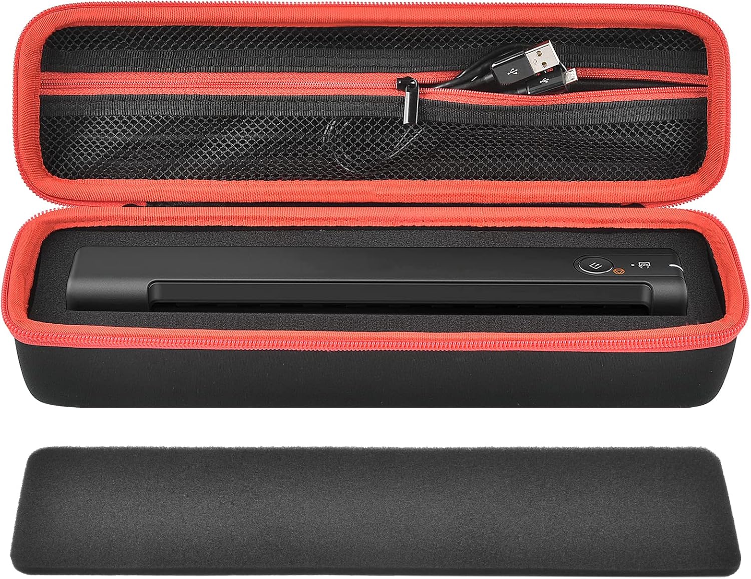 Case Compatible with Epson Workforce ES-50/ ES-60W/ ES-55R/ ES-65WR/ DS-30/ DS-70/ DS-80W Portable Sheet-Fed Document Scanner, Storage for Epson Scanner for PC and Mac- Black (Box Only)