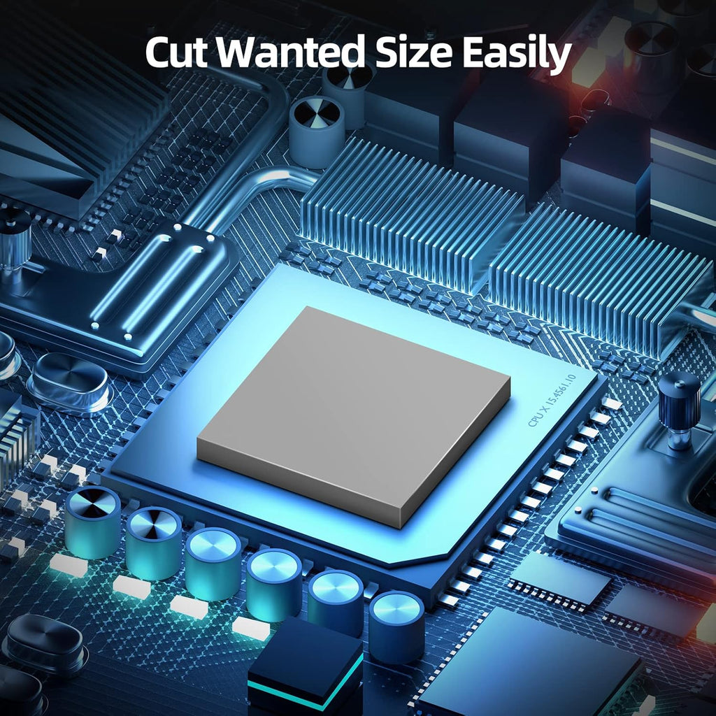 Silicone Thermal Pads 14.8 W/mK, 120x120x2.5mm - Highly Efficient Heat Resistant Non Conductive Heatsink Cooling Pads, Ideal for Laptop/SSD/CPU/IC/LED Coolers