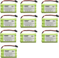 HQRP 10-Pack Cordless Phone Battery Compatible with Uniden PowerMax 5.8GHz 30878864022, Powermax 2.4 GHz, GE TL26402, GP 80AAALH3BMX, 80AAALH3BMZ Replacement
