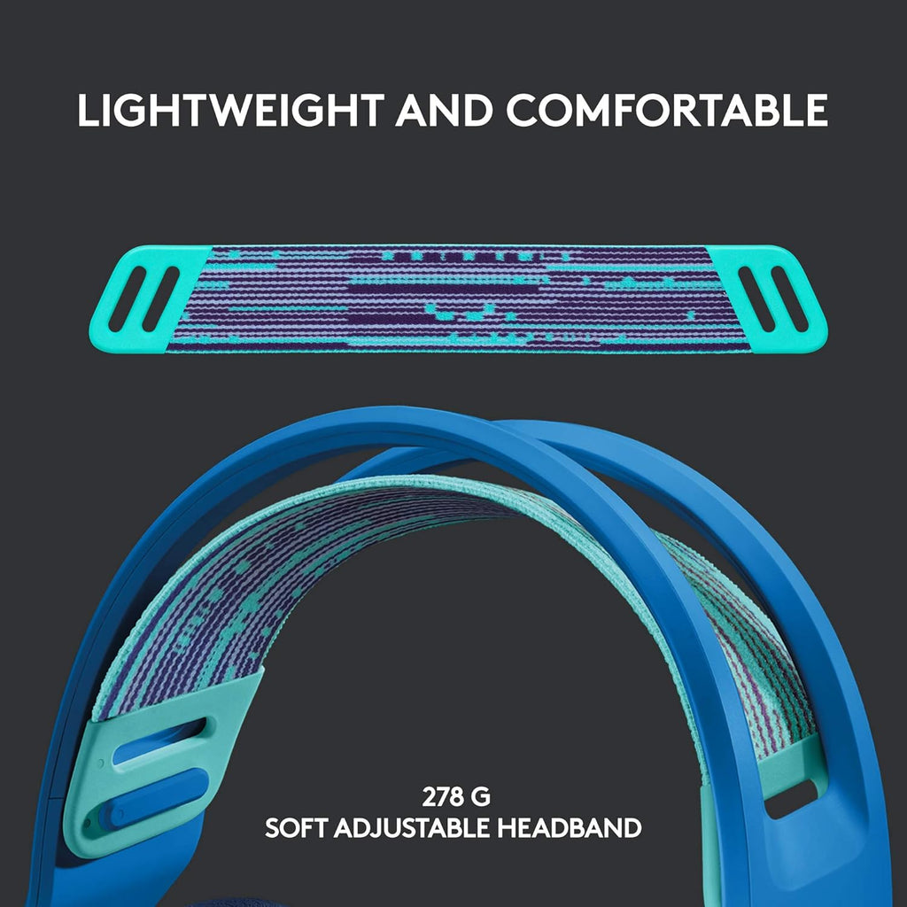 Logitech G733 Lightspeed Wireless Gaming Headset + Litra Beam LX Premium Dual-Sided RGB LED Streaming Key Light - Blue