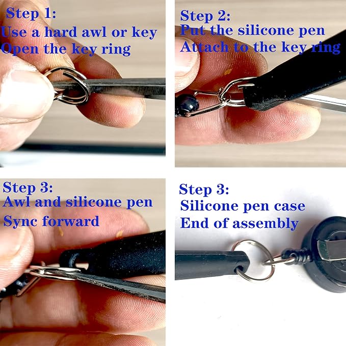 Duty Retractable Pull Pen Holder -Thick Nylon Cable- Ideal - Image 6