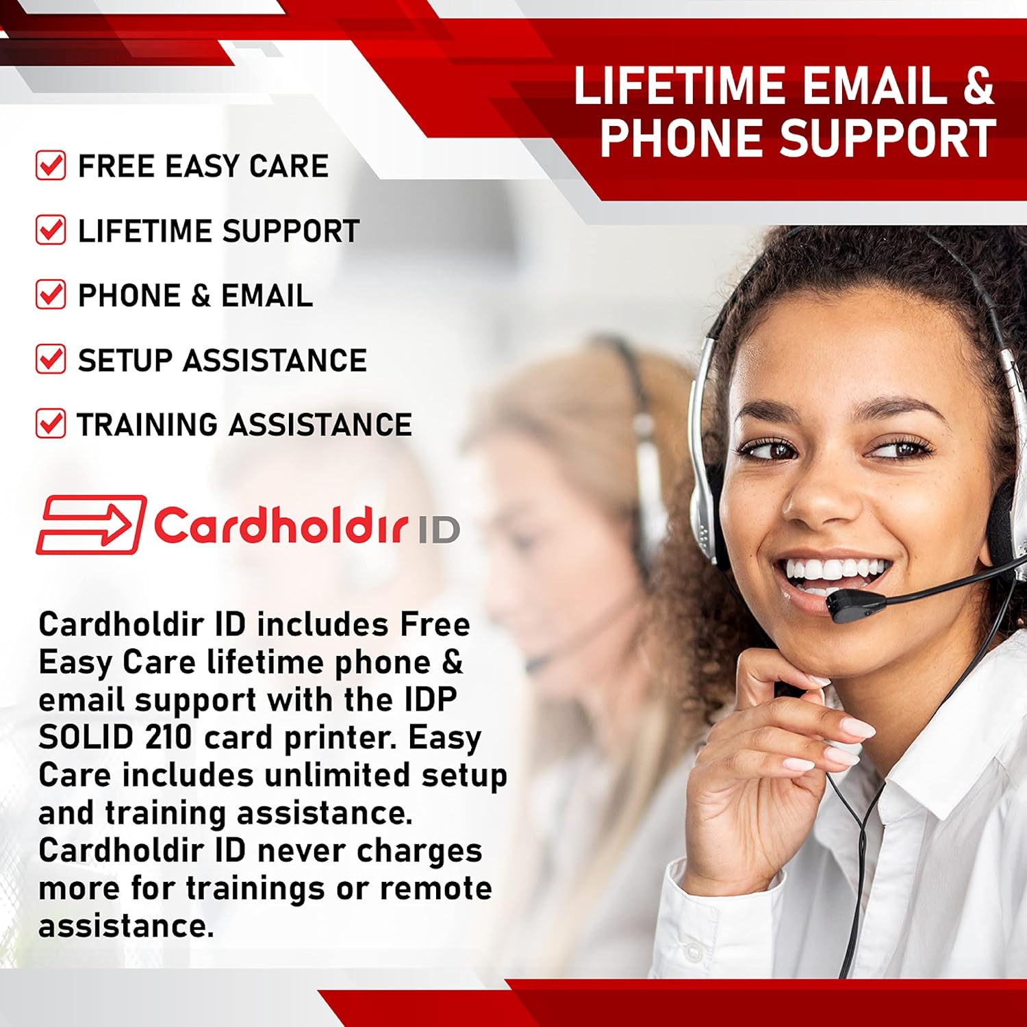 Easy Badges Solid 210 ID Badge Printer | with Beginner Software, & Everything Needed to Design and Print 200 ID Cards, | Single Sided Employee & Student ID Card Printer