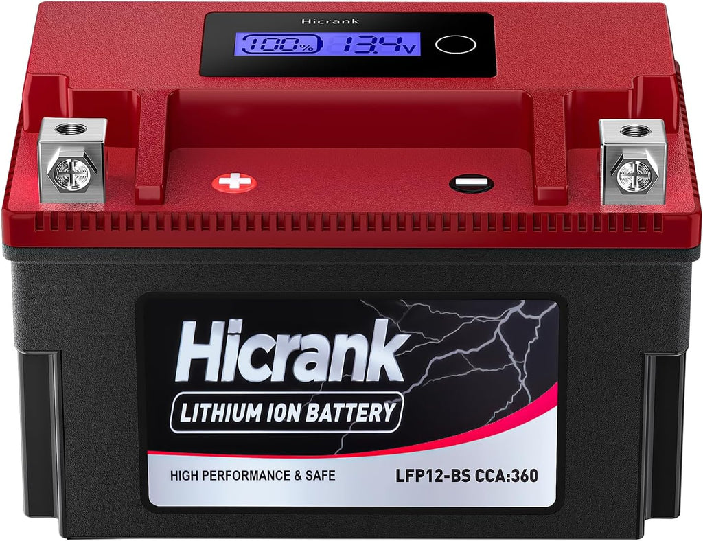 YTX12-BS 12V 6Ah,360CCA LiFePO4 Lithium Motorcycle Battery,Powersports Battery for Honda KTM Yamaha Harley Fit ATV, UTV, Scooter, Motocross, Lawn Mower, Jet Ski, Polaris