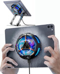 iPad Cooler,Magnetic Tablet Cooler for ipad/Surface pro/Samsung Tab,Universal Radiator with Temperature Display for Mobile Gaming,Tiktok Live Streaming(Including Tablet Stand Holder)