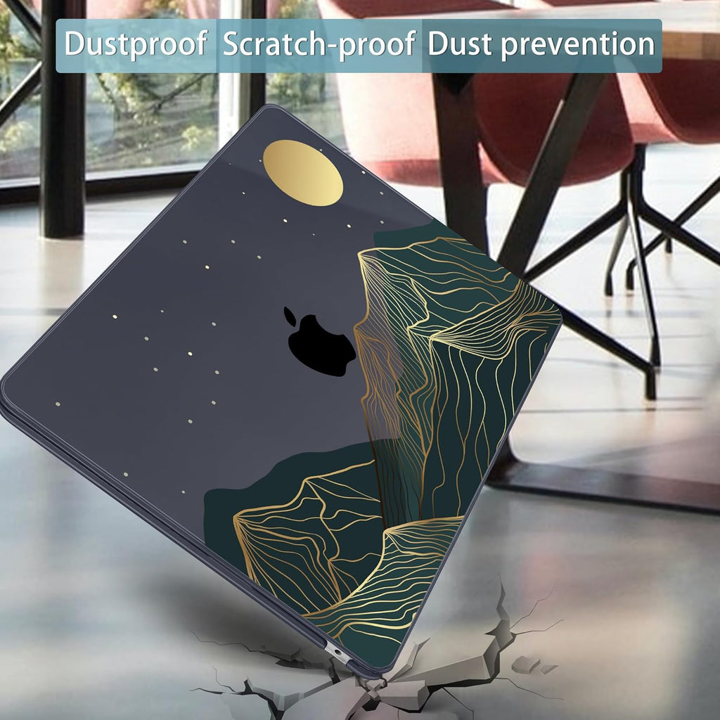 Mektron for 2025 M4 MacBook Air 13.6 Inch A3240 Case Fits 2023 A2681 M2 2024 A3113 M3 Chip with Liquid Retina Display, Printed Plastic Hard Shell Cover for MacBook Air 13.6", Abstract Mountain C112
