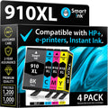 Smart Ink Remanufactured Ink Cartridges Replacement for HP 910XL 910 XL Black and Color Combo Pack to use with OfficeJet Pro 8025e 8025 8028e 8028 8035e 8035 OfficeJet 8015e 8022e 8015 8022 Printers
