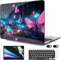 MEEgoodo for MacBook Air 13 inch Case 2021 2020 2019 2018 Released A2337 M1 A2179 A1932 with Touch ID, Plastic Hard Shell & Keyboard Cover Compatible with MacBook Air Case 13.3, Fantasy Forest