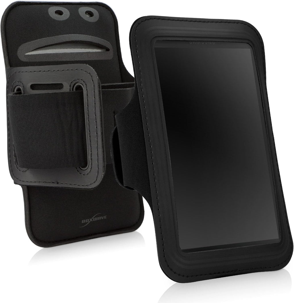 BoxWave Case Compatible with Wiseasy P3QT - Sports Armband, Adjustable Armband for Workout and Running - Jet Black