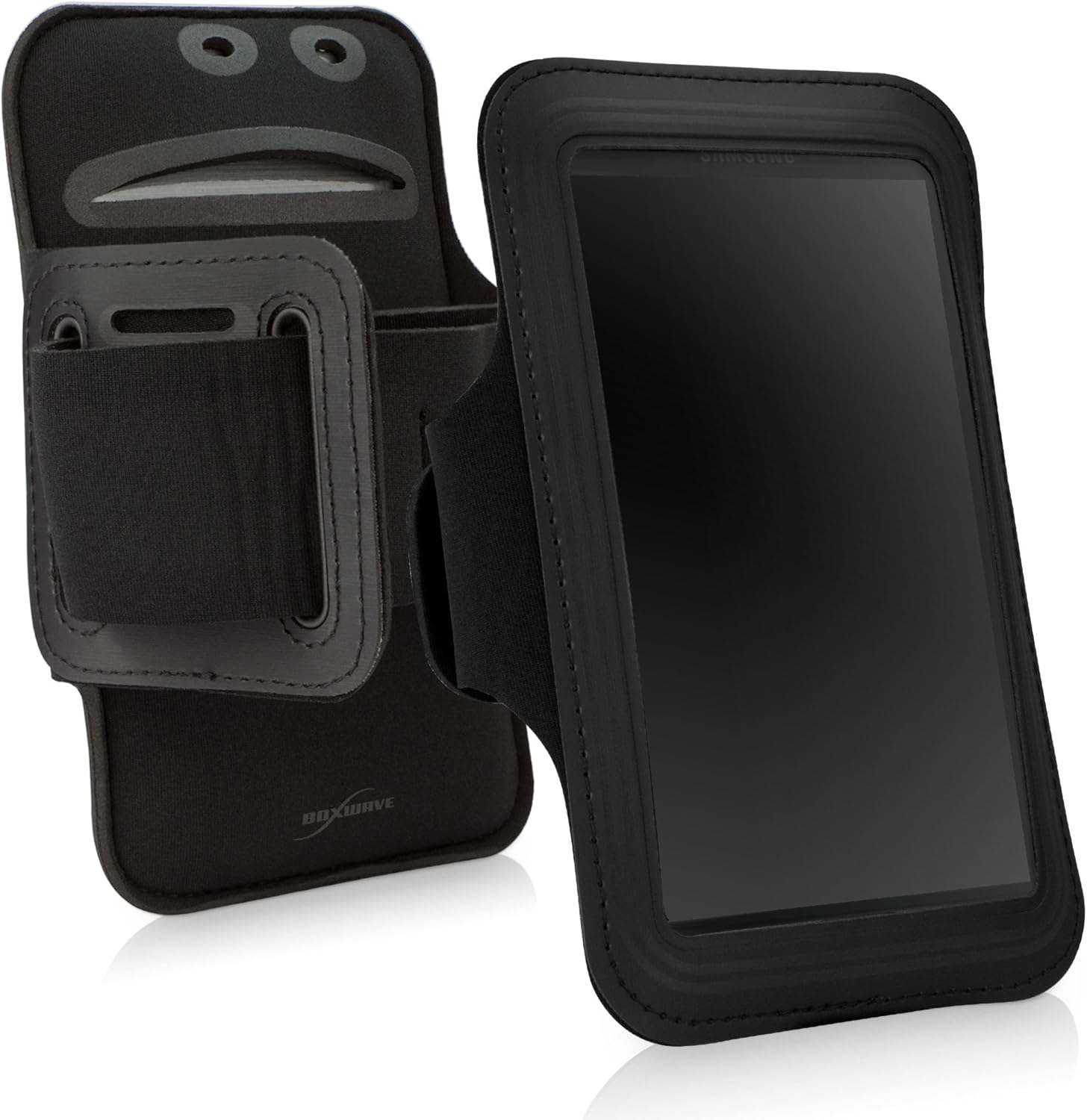 BoxWave Case Compatible with Wiseasy P3QT - Sports Armband, Adjustable Armband for Workout and Running - Jet Black
