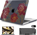 Mektron Case for MacBook Pro 16" M4 A3403 A3186 M3 A2991 M2 A2780 M1 A2485 (2021/2023/2024) Pro/Max with Touch ID, Hard Shell Plastic Laptop Cover Keyboard Cover Screen Protector, Golden Rose