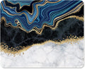 ITNRSIIET Mouse Pad with Stitched Edge Premium Textured Smooth Precise Operation Waterproof Washable Non-Slip Rubber Base Desktop Protection Mat, 10.2×8.3×0.12 inches, Abstract Art Marble