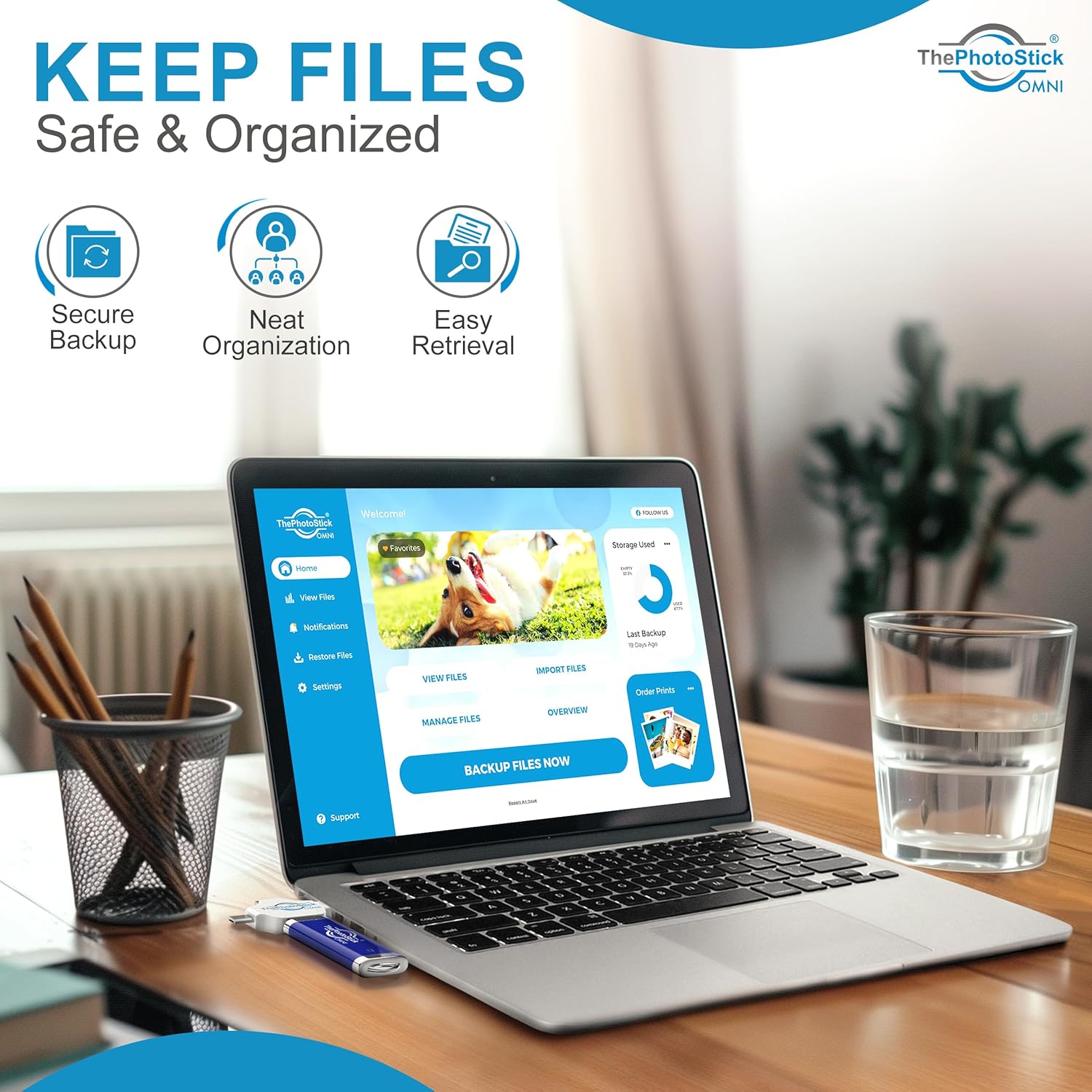 ThePhotoStick® Omni 256GB + Protective Case | Secure Photo & Video Backup and Transfer | Digital File Organization | USB & Multiport Connection for Phones, Tablets and Computers | Water Resistant Case