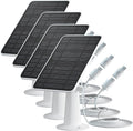Solar Panel Charger Compatible with Eufycam 3/3C/2C/2C Pro/E40/E20/2/2 Pro/E/L20/L40/Solo/SoloCam Spotlight, 5W Solar Panel for Eufy Camera, Micro USB & USB-C Port, 9.8ft Cable, P65 Waterproof, 4 Pack