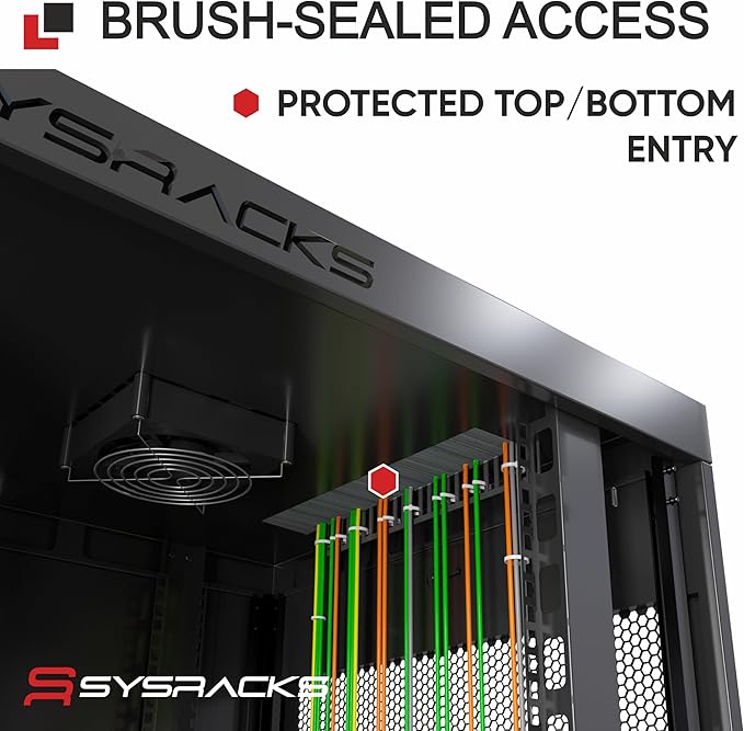 12U Wall Mount Server Rack Cabinet – 19" Network Rack Enclosure, PDU & Shelf - Image 6
