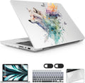 for MacBook Pro 16 inch Case 2021 2022 2023 2024 Release A3186 A3403 M4 A2991 M3 A2780 M2 A2485 M1 Pro/Max, Hard Shell Case with Screen Protector & Keyboard Cover, Wolf