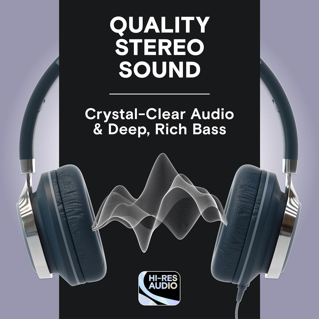 ARTIX CL750 USB C Wired Headphones with Mic & Volume Control Noise Isolating for iPhone 15-16, Samsung Computer Earphones Wired, On-Ear with Wire, Plug in and Play