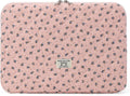 Puffy Laptop Sleeve 13-15.6 Inch Cute Quilted Laptop Protective Case Padded Floral Computer Sleeve for MacBook (A-Dark Pink, 13 Inch)