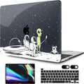 MEEgoodo Case for MacBook Pro 13 inch, Hard Shell Case with Keyboard & Camera Cover, Compatible with 13 inch MacBook Pro A2338 M2/M1 A2251 A2289, Astronauts & Alien Theme