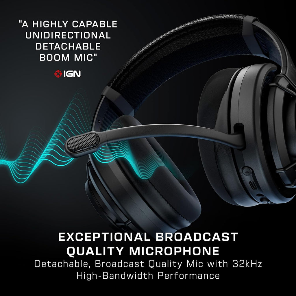 Turtle Beach Atlas Air Wireless Open Back PC Gaming Headset - PC, PS5, PS4, Mobile - 24-bit High-Fidelity Audio, Broadcast Grade Mic, Bluetooth, Floating Earcup, Memory Foam Cushions, 50-Hr Battery