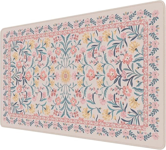 iCasso Pink Aesthetic Flower Mouse pad by iCasso