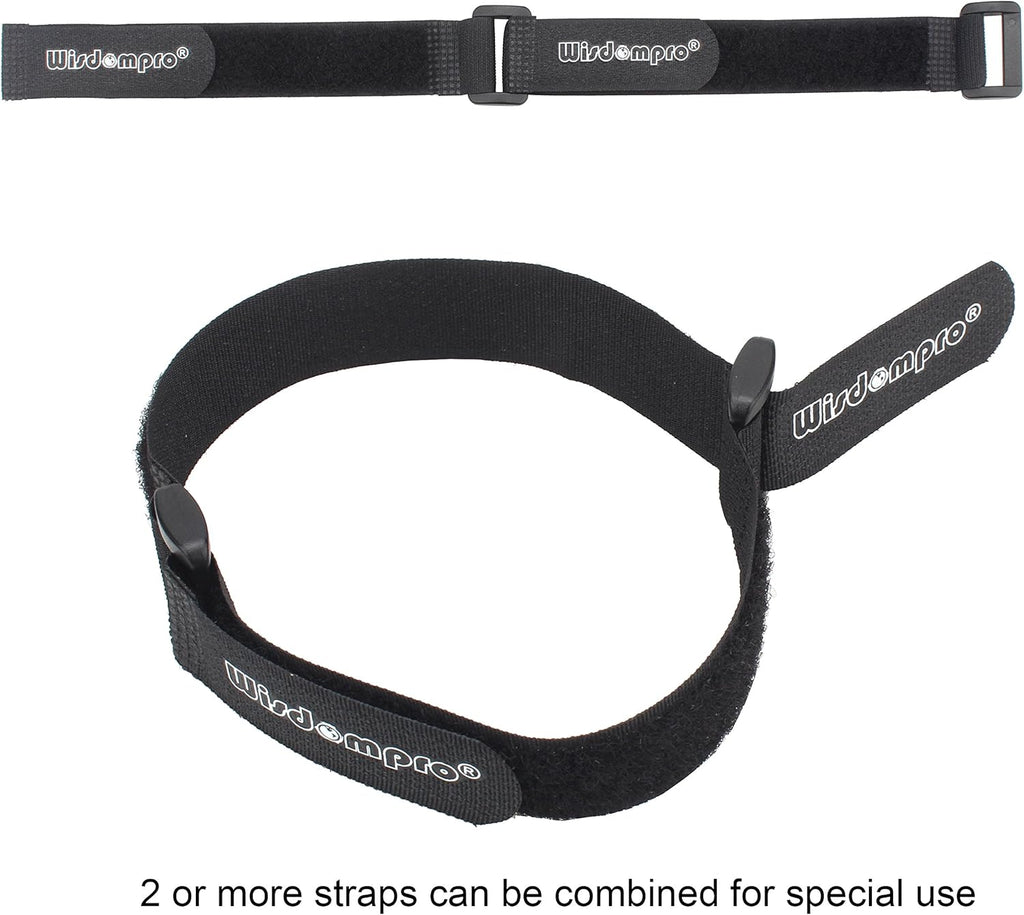 20 Pack 0.8 x 8 Inches Hook and Loop Reusable Fastening Cable Tie Down Straps by Wisdompro - Reusable, Durable Functional Ties to Keep Your Home, Office, Workspace from Tangled Messes of Cords