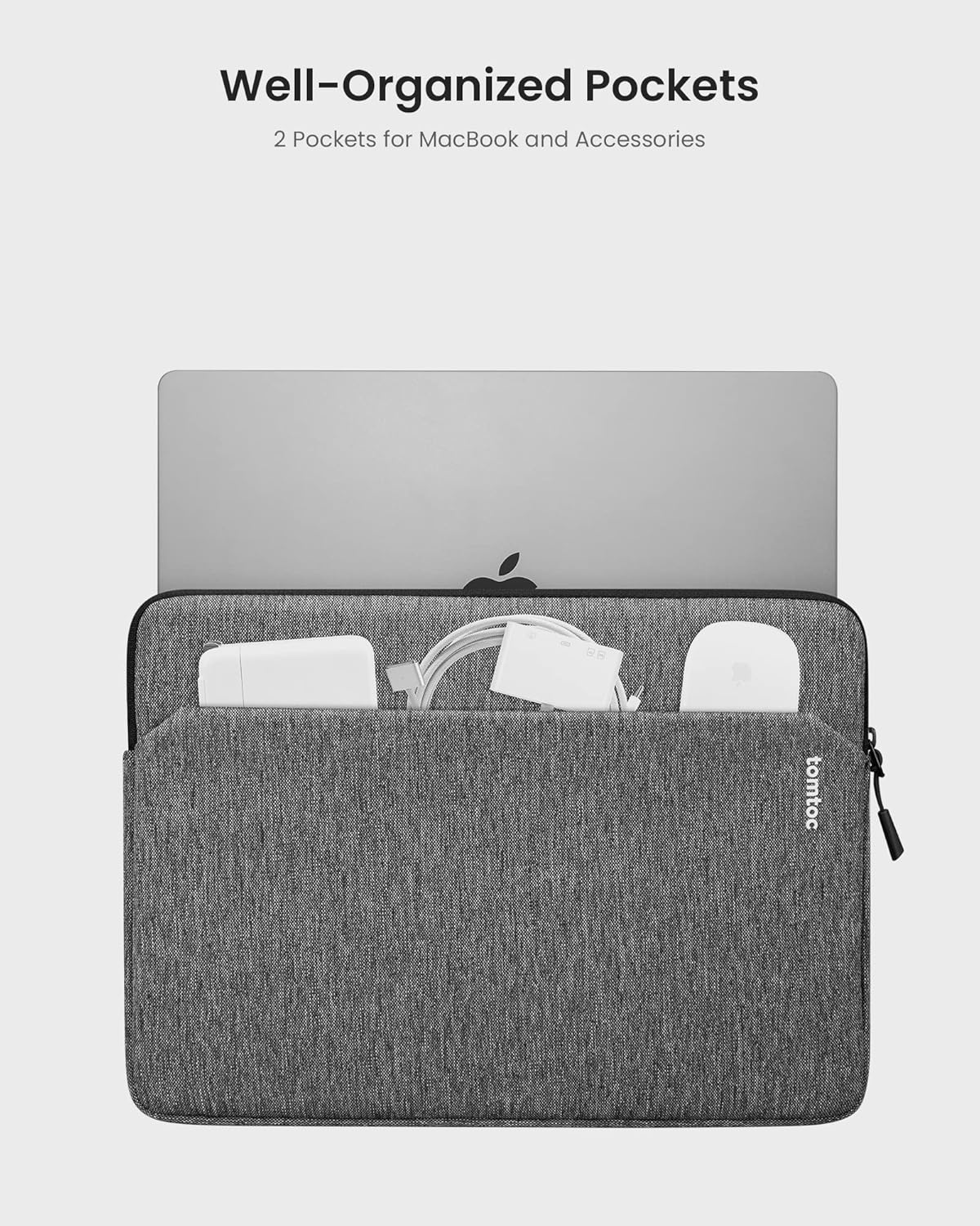 tomtoc Slim Laptop Sleeve for 14-inch MacBook Pro M4/M3/M2/M1 Pro/Max 2024-2021, Water-Resistant Protective Case for 13.8 Inch Surface Laptop AI PC, Accessory Bag