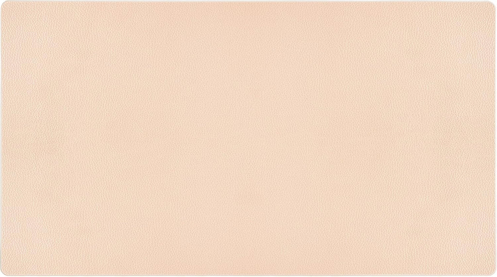 Nekmit Leather Desk Blotter Pad 36 x 20 Inches, Flat, Non-Slip, Waterproof, Apricot, Ideal for Office and Home and More