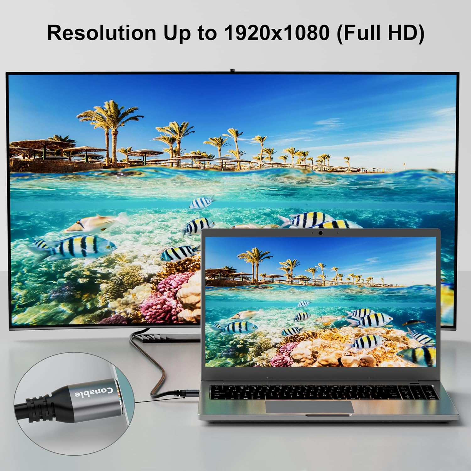 HDMI to DVI Cable 4FT, Bi-Directional DVI to HDMI Male to Male Cord, HDMI A to DVI-D Adapter, Gold-Plated Connectors, Aluminum Shells, 1080P, for Computer, Monitor, Projector, Raspberry Pi, Xbox, PS3
