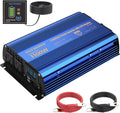 Power Inverter 1100 watt 12V DC to 110V 120V AC 1000w Inverter with LCD Display Remote Control 2AC Outlets Dual 2.4A USB Ports Compatible with Lithium Battery for Car RV Truck Boat by VOLTWORKS