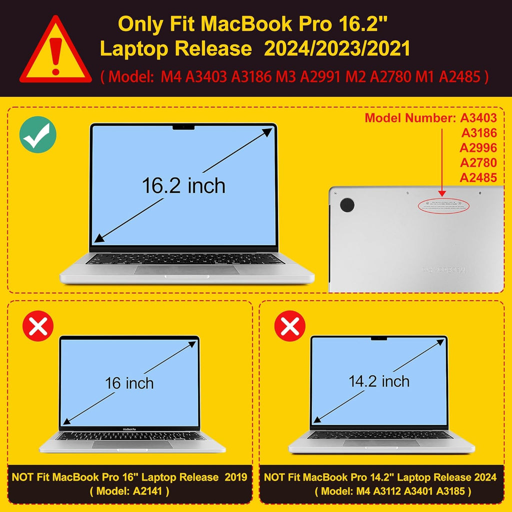 for MacBook Pro 16 inch Case 2021 2022 2023 2024 Release A3186 A3403 M4 A2991 M3 A2780 M2 A2485 M1 Pro/Max, Hard Shell Case with Screen Protector & Keyboard Cover, Galaxy Space