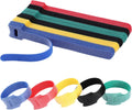 120PCS 6 Inch Cable Ties Reusable Multi-Purpose Wire Ties Cord Organizer Adjustable Cable Management 5 Colors