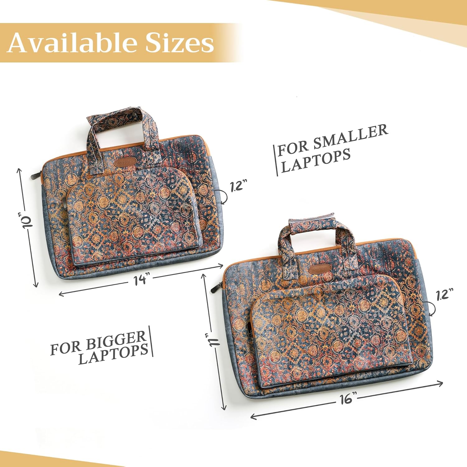 Maison d'Hermine Laptop bag with front pocket Stain and water repellent Cotton canvas