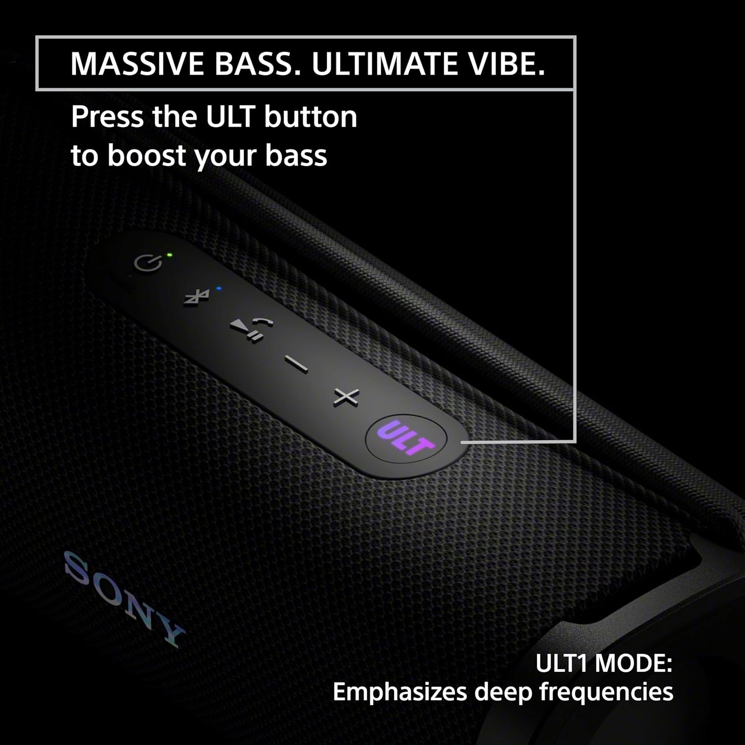 Sony ULT Field 1 Waterproof Portable Bluetooth Speaker, Enhanced Bass, 12h Battery, IP67 Rated Dustproof Shockproof Rustproof, Detachable Strap SRSULT10H, Forest Gray