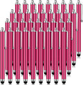 Outus 36 Pcs Stylus Pen for Universal Capacitive Touch Screens Devices, Stylus Pen Compatible with Tablet for Classroom Travel Olders Friendly(Rose Red)