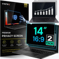 VINTEZ [2 Pack] 14 Inch 16:9 Privacy Screen for Computer Monitor and Laptop - Anti Glare Protector Film Blue Light Filter Eye Protection - Computer Screen Privacy Shield