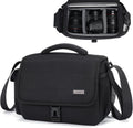 CADeN Camera Bag Case Shoulder Crossbody Bag Compatible for Nikon, Canon, Sony, DSLR SLR Mirrorless Cameras and Lenses (1.0 Black, Large)