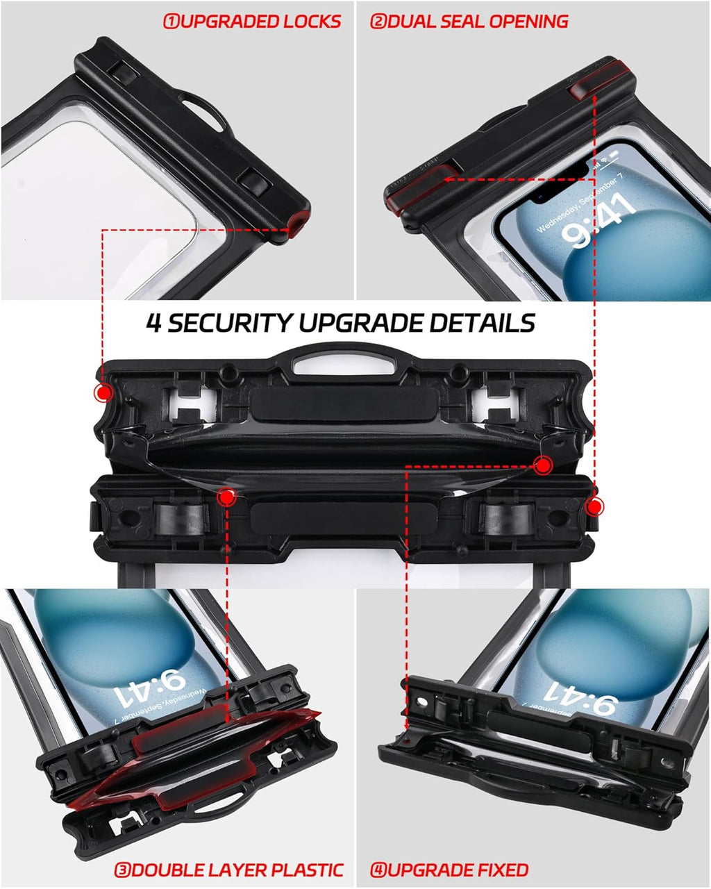 Waterproof Phone Pouch for Cruise Essentials 2025, Beach Vacation Essentials Cruise Ship Essentials Must Haves for Travel, Dry Bag Case for iPhone 16 15 14 13 12 Plus Pro Max Galaxy Pixel 2 Pack