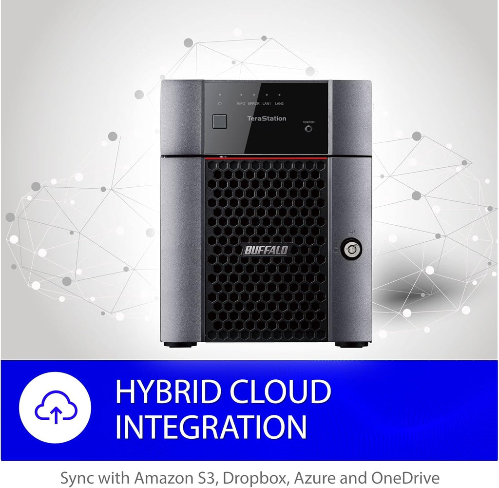 BUFFALO TeraStation Essentials 4-Bay Desktop NAS 8TB (4x2TB) with HDD Hard Drives Included 2.5GBE / Computer Network Attached Storage/Private Cloud/NAS Storage/Network Storage/File Server