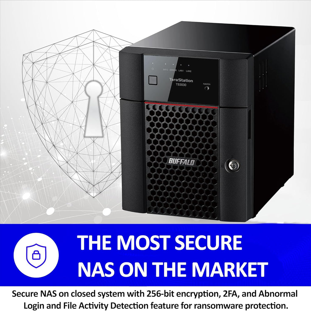 BUFFALO TeraStation 3430DN 4-Bay 16TB (2x8TB) Desktop Small-Med Business NAS w/Hard Drives Included