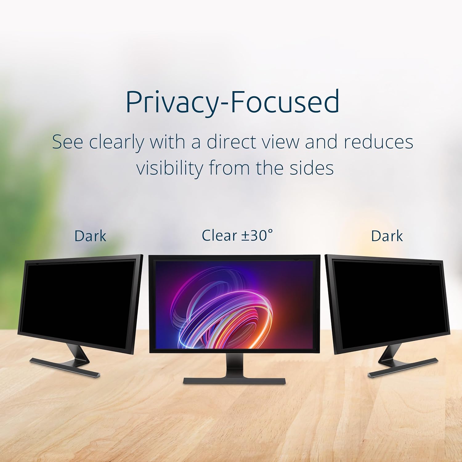 Kensington 27 inch Computer Privacy Screen for Desktop, 16:9 Widescreen Monitor, FP270W9 Anti-Glare Blue Ray Reduction Computer Privacy Filter, Matte and Glossy Viewing Options, K55414WW