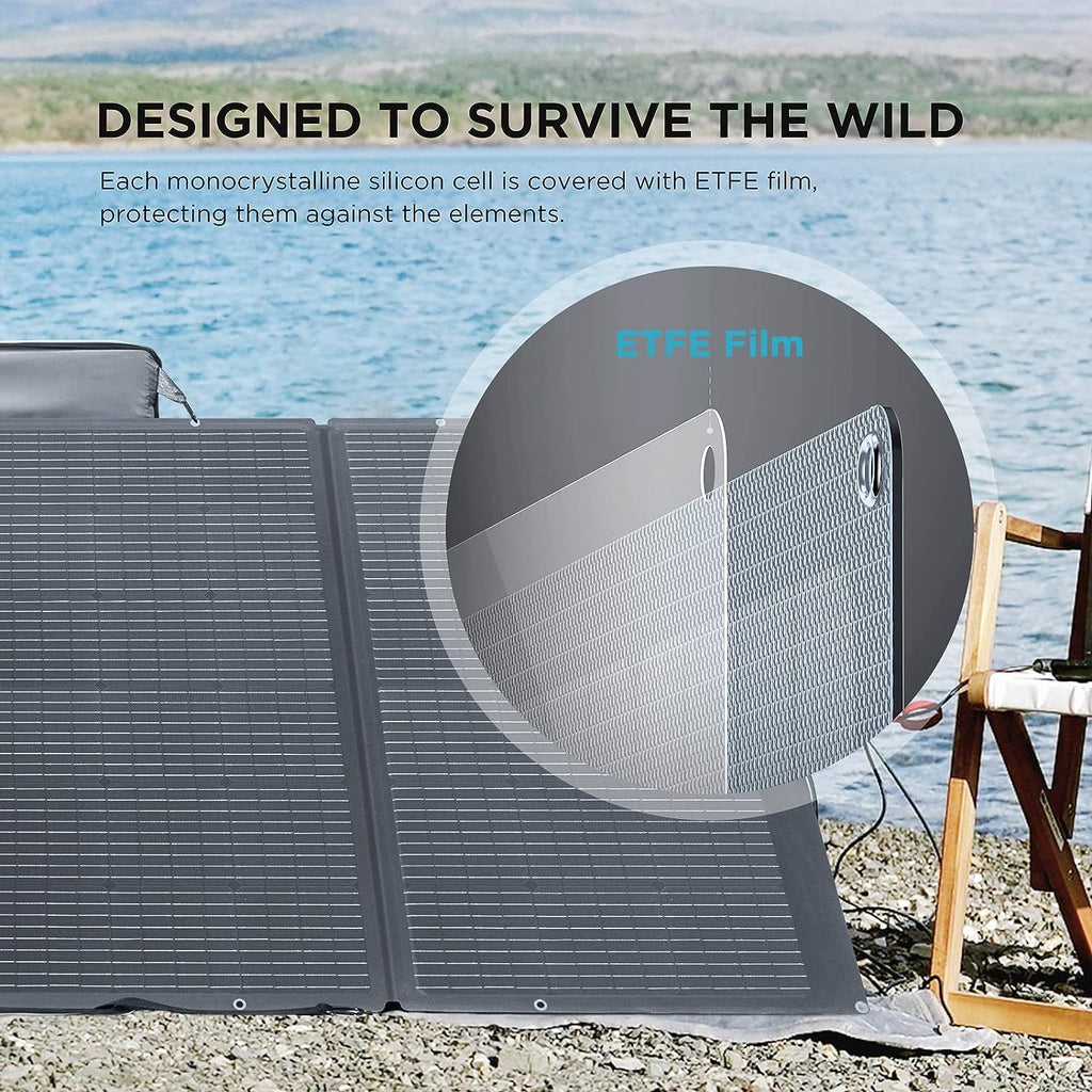 EF ECOFLOW Solar Generator 120V/3.6kWh DELTA Pro with 4x400W Portable Solar Panel, 23% High-Efficiency, 5 AC Outlets, 3600W Portable Power Station for Home Use Emergency Blackout Camping RV