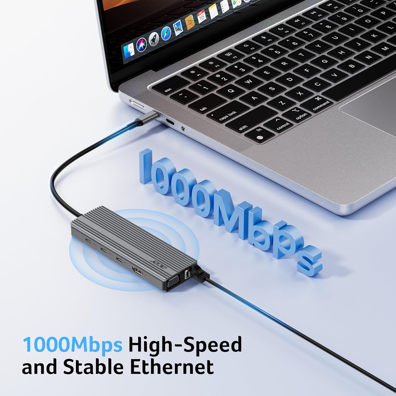 Acer 11 in 1 USB C HUB Multiport Adapter with 4K@60Hz HDMI, 1080P VGA, 2x10Gbps USB C, 2x5Gbps USB A, 100W PD Port, 1000Mbps Ethernet, SD/TF, Dual Monitor Docking Station for PC, Laptop, Desktop