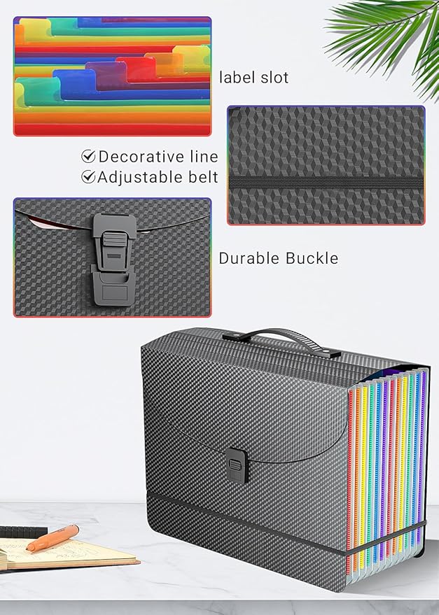 Expanding File Folder/Accordion File Organizer/Portable File Box - Image 2
