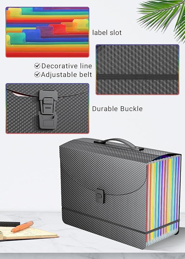 Accordion File Organizer/Expanding File Folder - Image 2