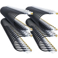 Cat6a Patch Cables 0.5ft (96 Pack) Slim, Cat6 Ethernet Patch Cable Pure Copper, Flexible Cat 6 Patch Cable 550MHZ 10G, Space-Saving Cat 6A Network Cables for Patch Panel Black