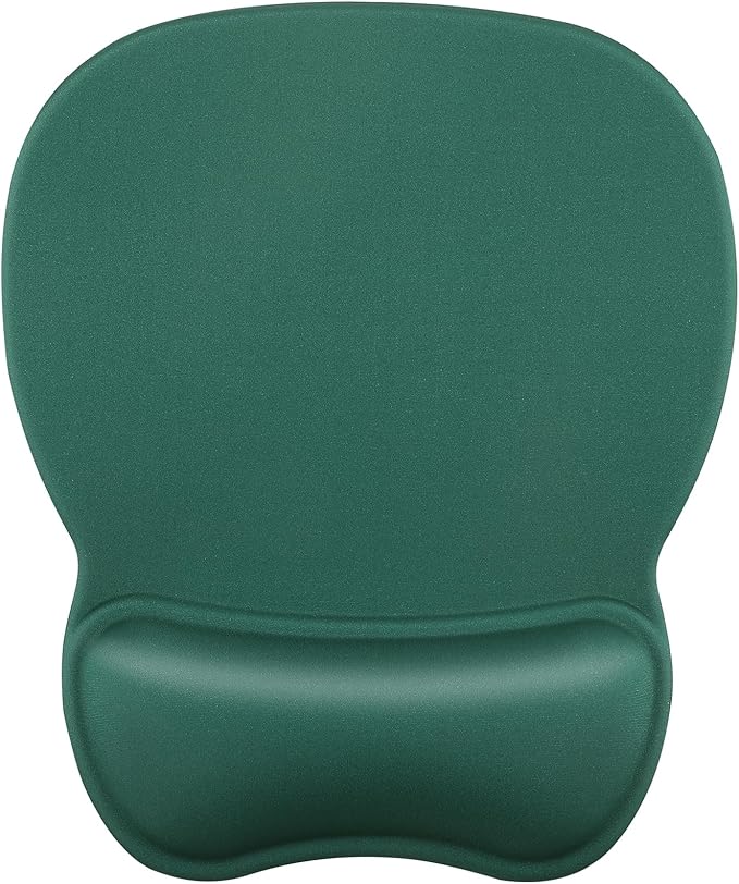 MROCO Ergonomic Mouse Pad with Gel Wrist Rest, 9.4 x 8.1 in, Forest Green | by MROCO