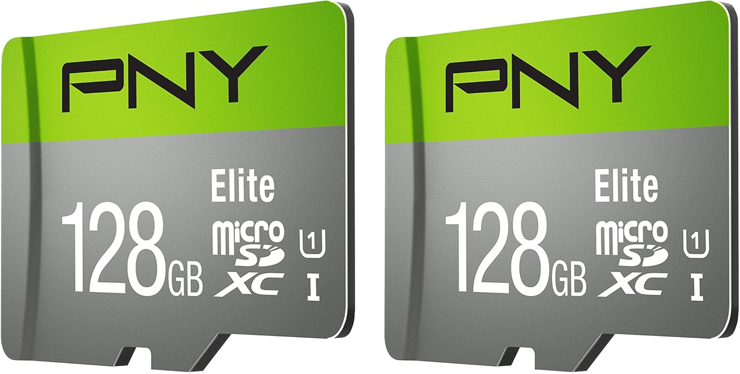 PNY 128GB & 32GB Elite Class 10 U1 microSDXC & microSDHC Card 2-Pack & 5-Pack Bundle